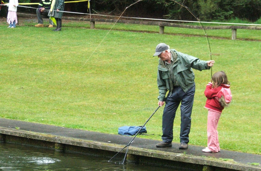Children's chance to catch a rainbow trout!