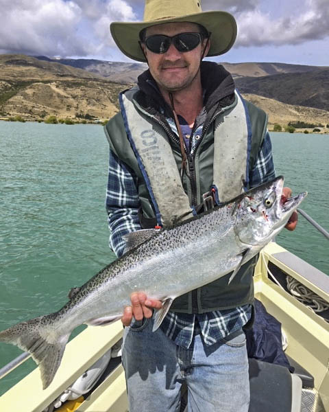 RL CSI JAN 2 Hayden Saunders with his 9 pound Lake Waitaki salmon credit A Saunders 1