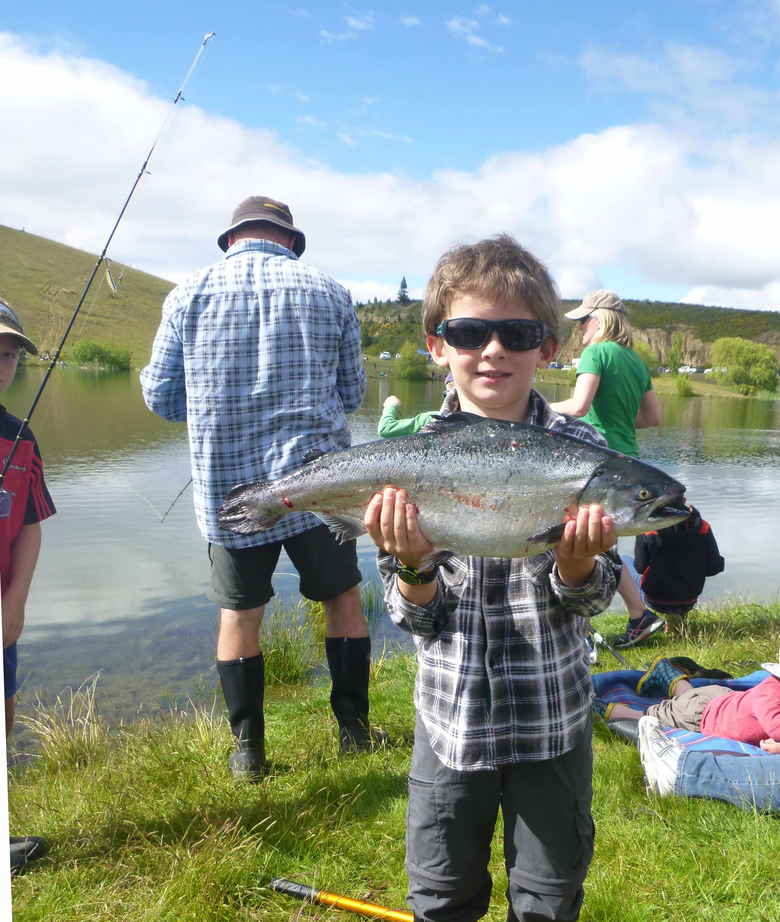 RL OCT CSI 3 Max Taylor and his salmon from the 2018 Kids Salmon Fishing Day