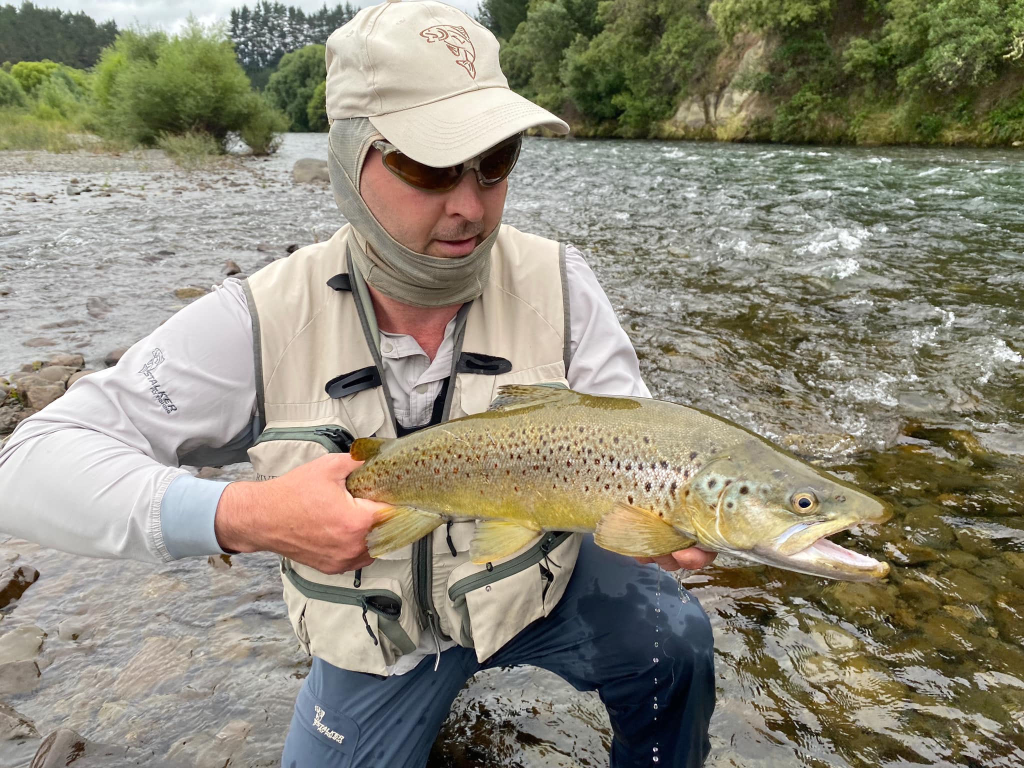 Aaron Groube with a Mohaka brown.