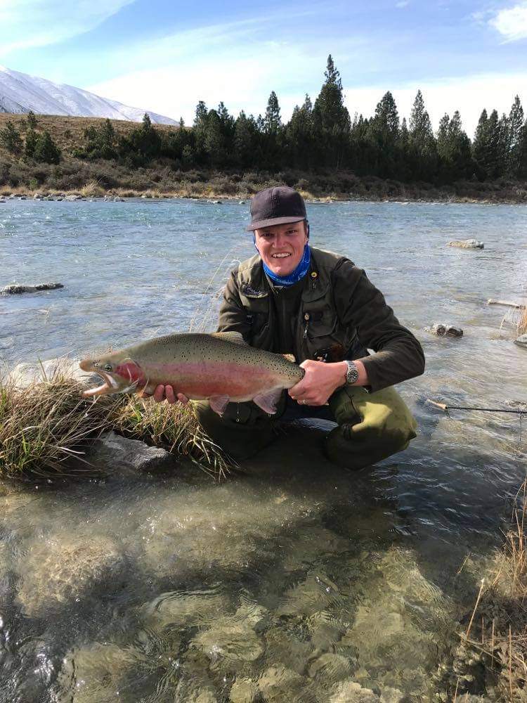 RLmarchCSI2 Hamish Stevens and his run of the mill upper Ohau Rainbow trout