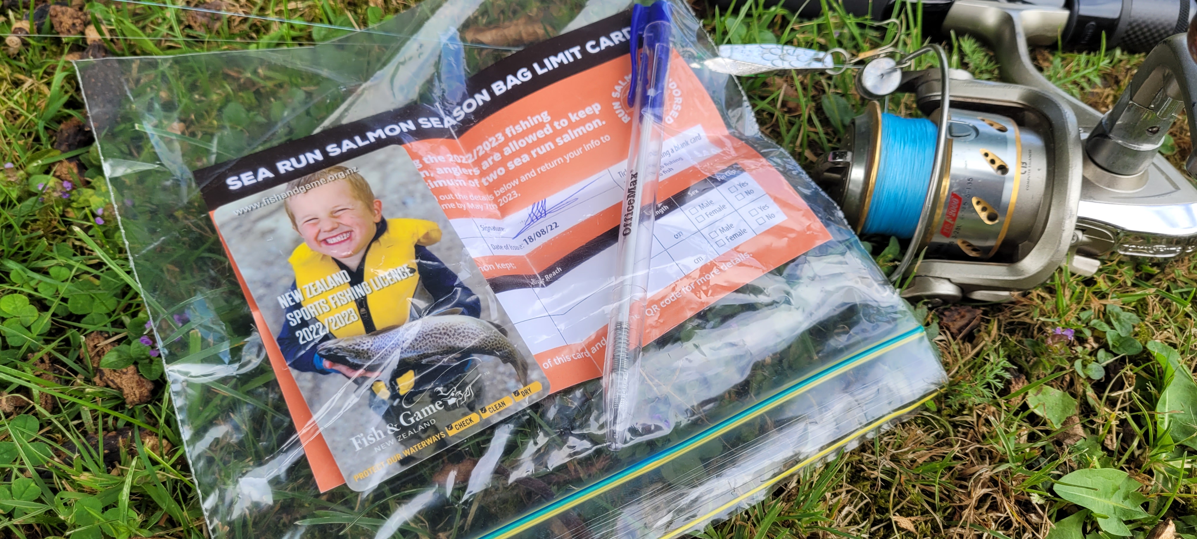 RLcsiJAN2 Sea run salmon anglers must carry a fishing licence season bag card and a pen to be able to adhere to the regulations Credit Rhys Adams