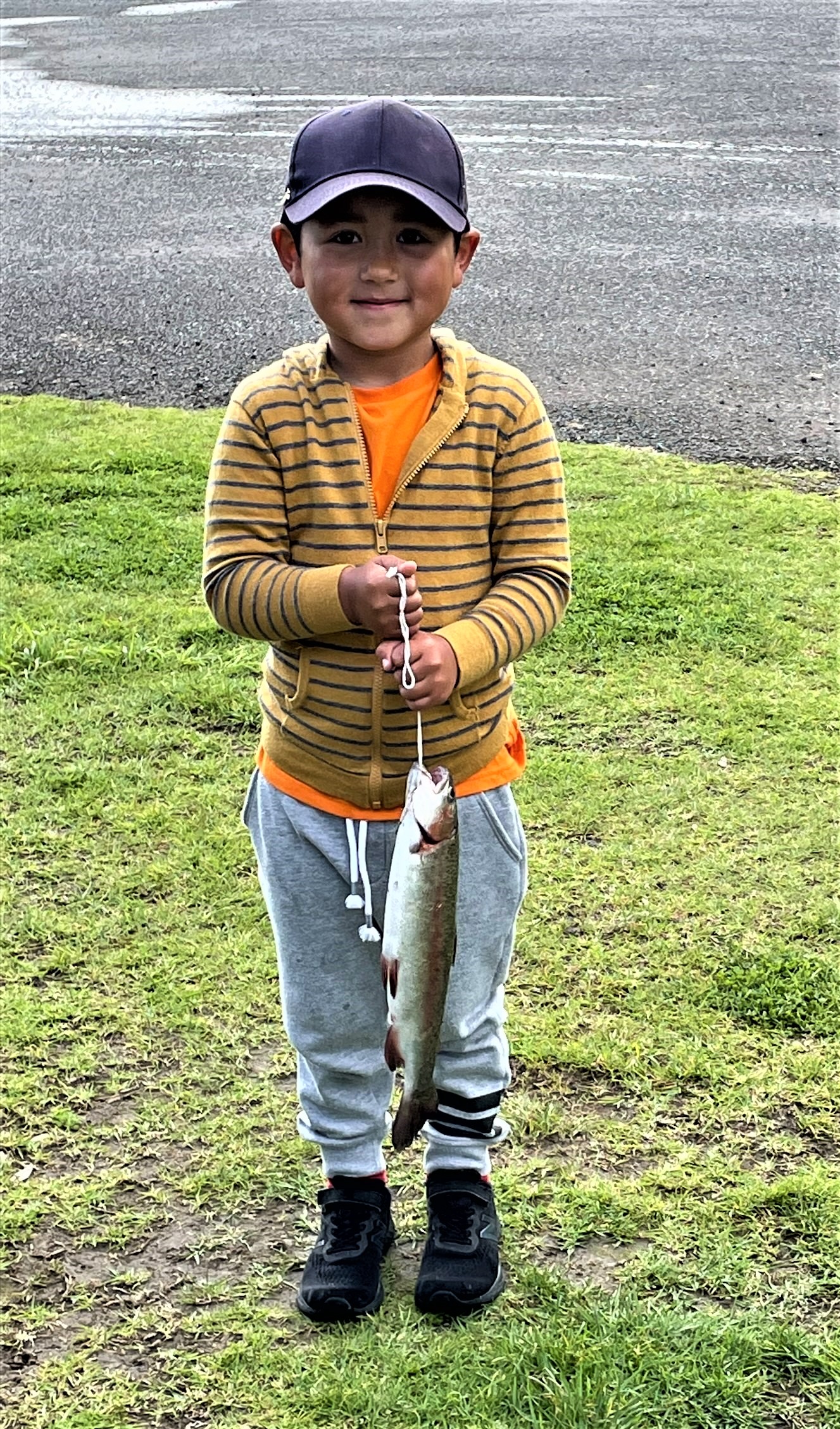 TRL4Oct22. Success at last years Lake Rotomanu family trout fishing day