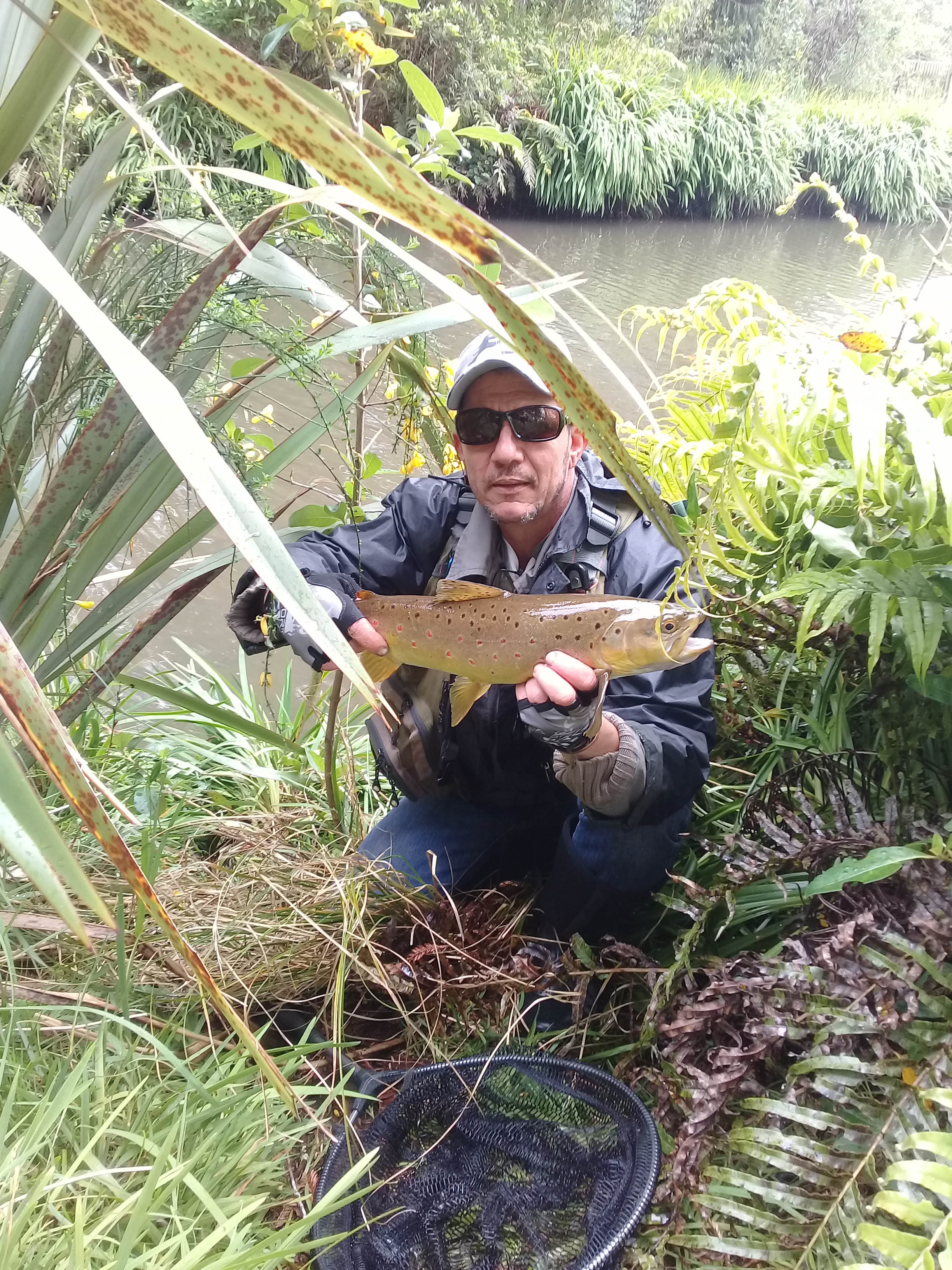 TRL3Sept2020 Charles Frere with a lovely Lake Mangamahoe brown2.