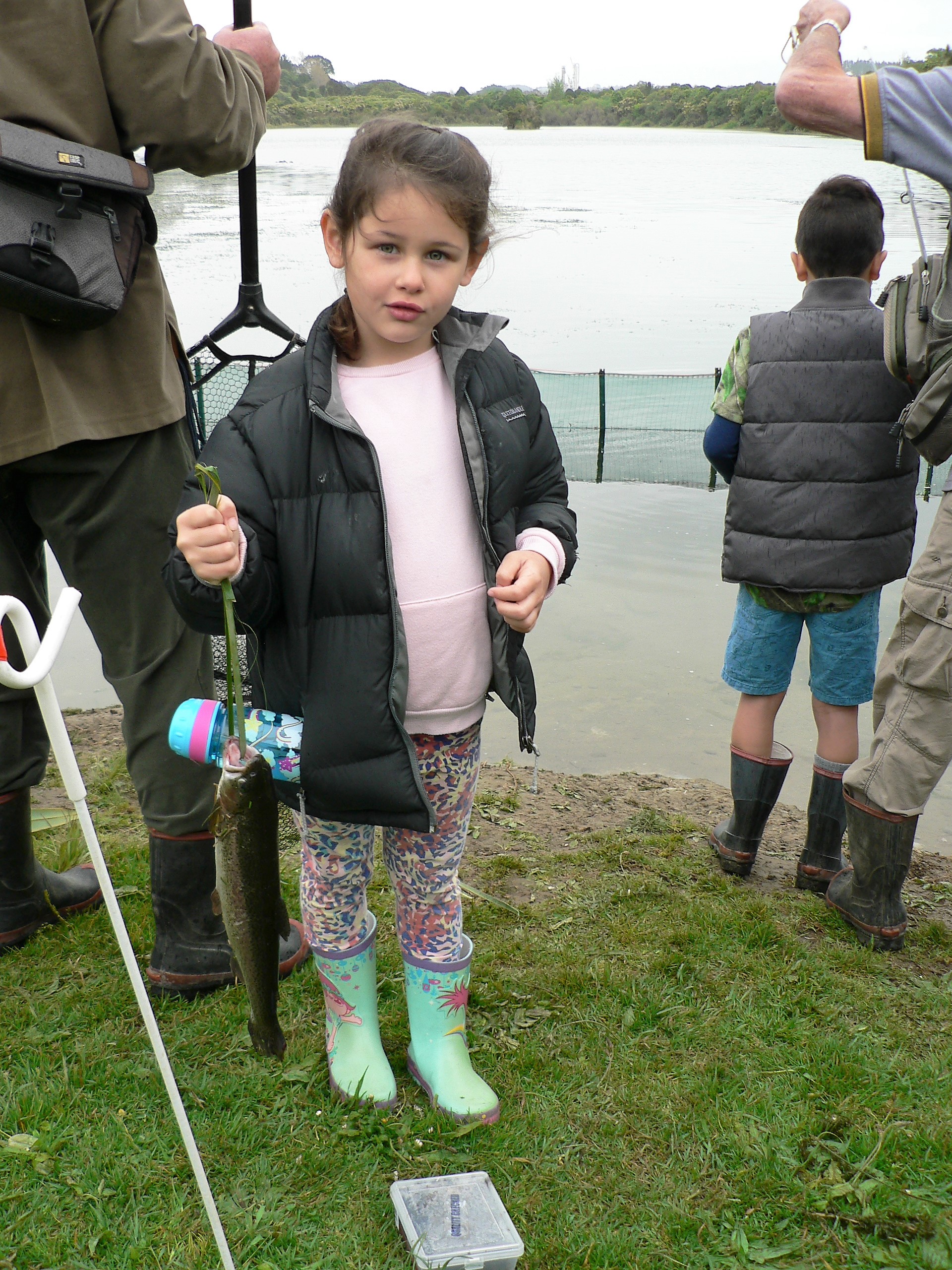 TRL3Nov18. All 110 young anglers caught a rainbow trout at the recent kids fishing event at Lake Ngangana.