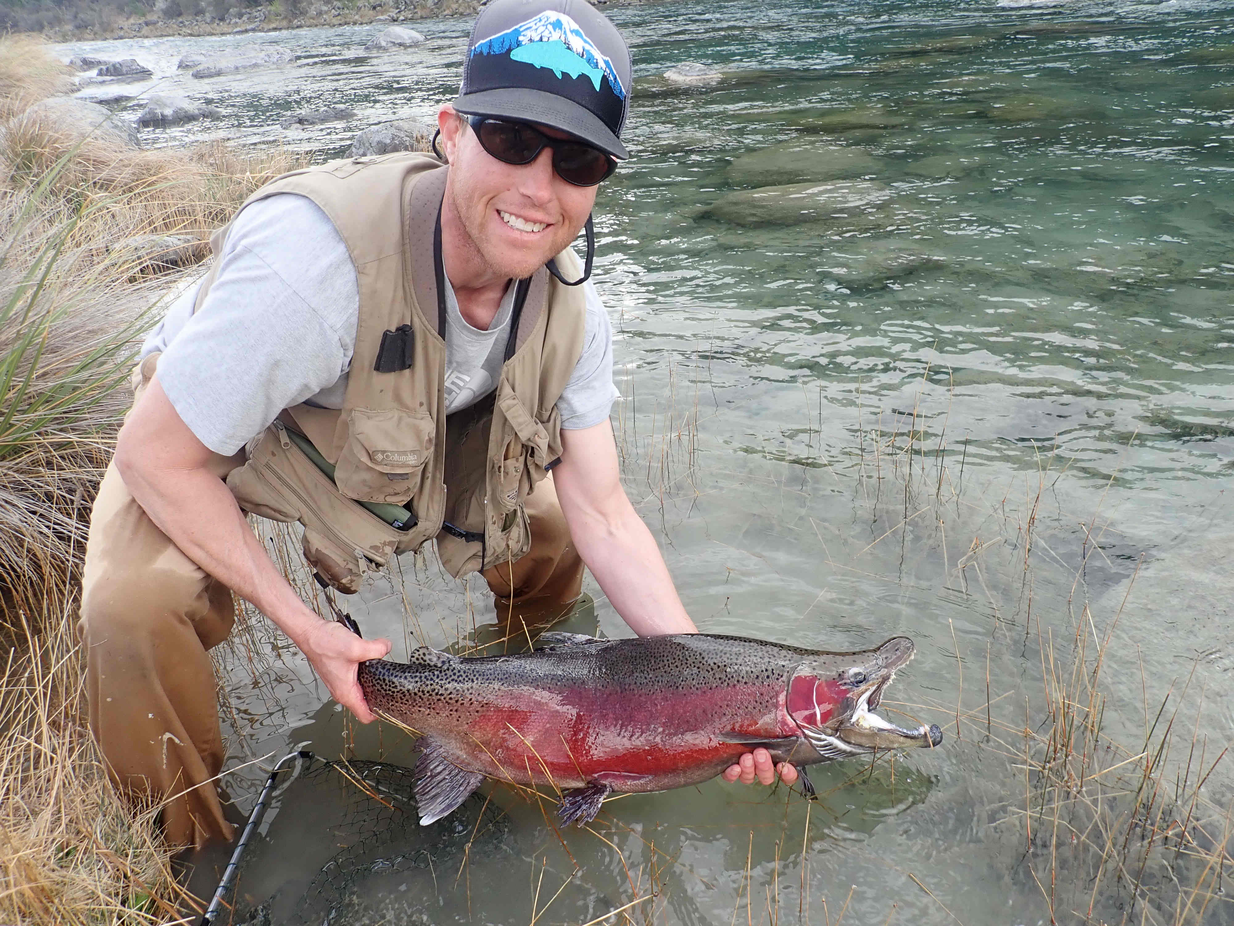 WFR2021.42 Adam Daniel with a fish of a lifetime caught in the Upper Ohau River September 2020