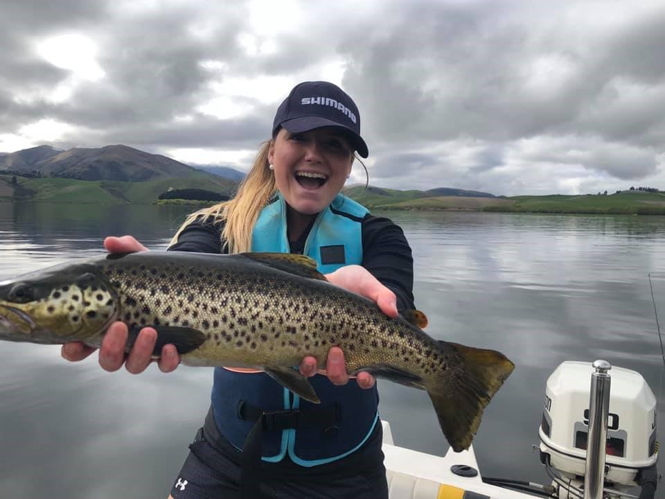 WFR1819.12 Olivia Grant was stoked with her Lake Opuha Brownie credit S Grant