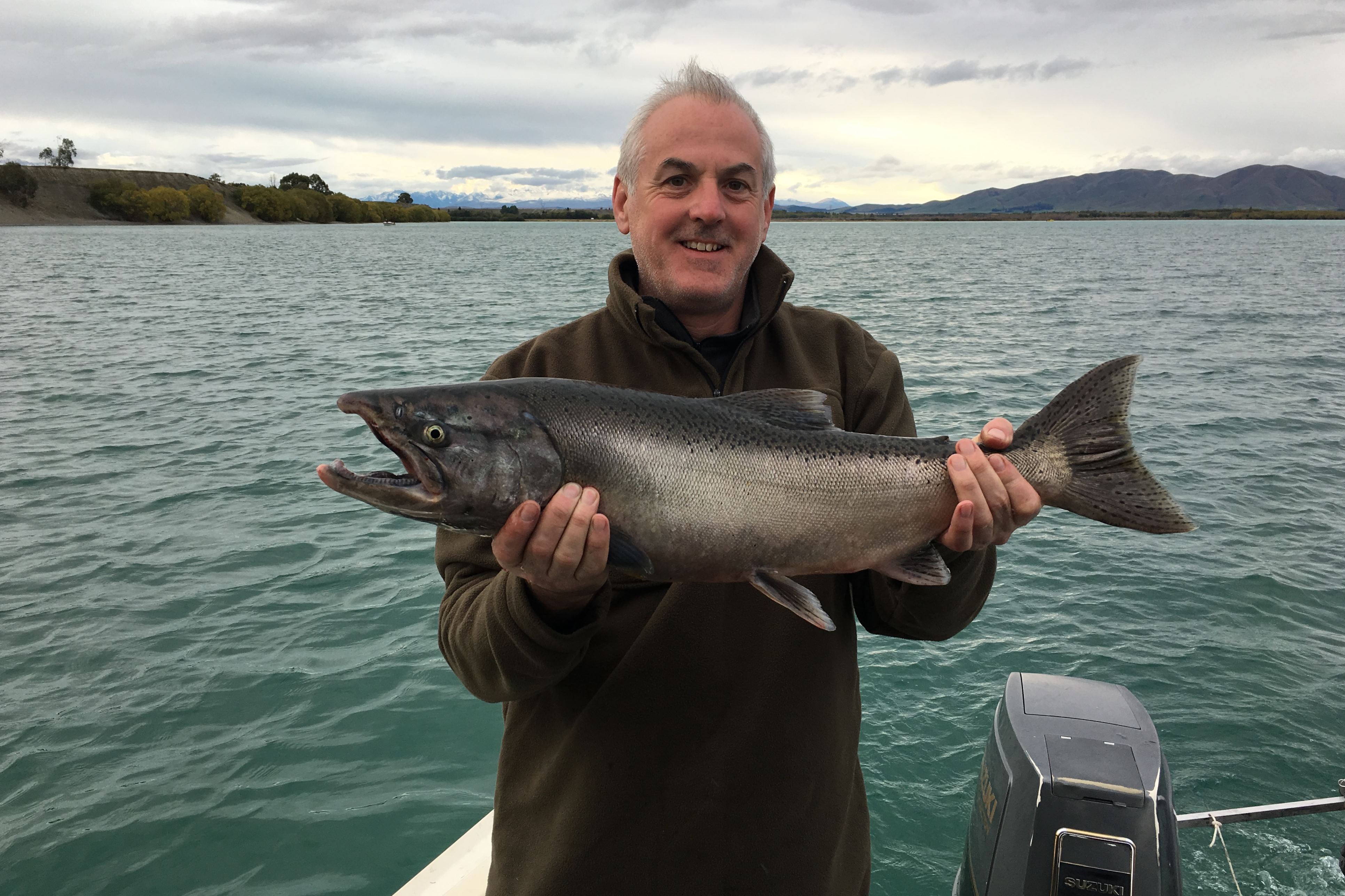 WFR1718.56Ray Kirk with a 9lb non sea run salmon caught in lake Benmore last weekend Benmore will be busy over easter