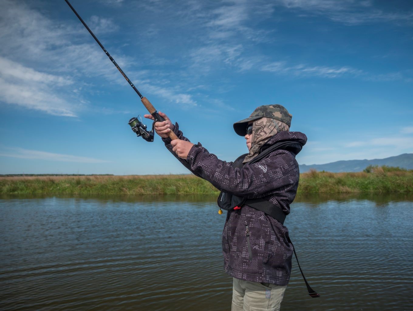 Spin fishing is a great way to combat high and dirty river flow CopyAB