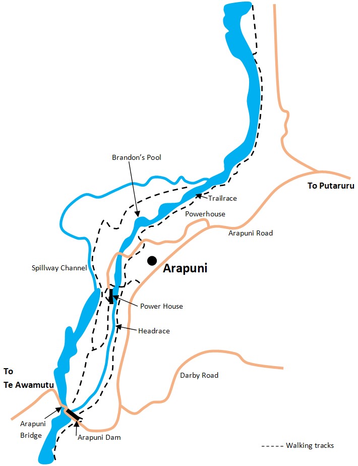 Map Arapuni